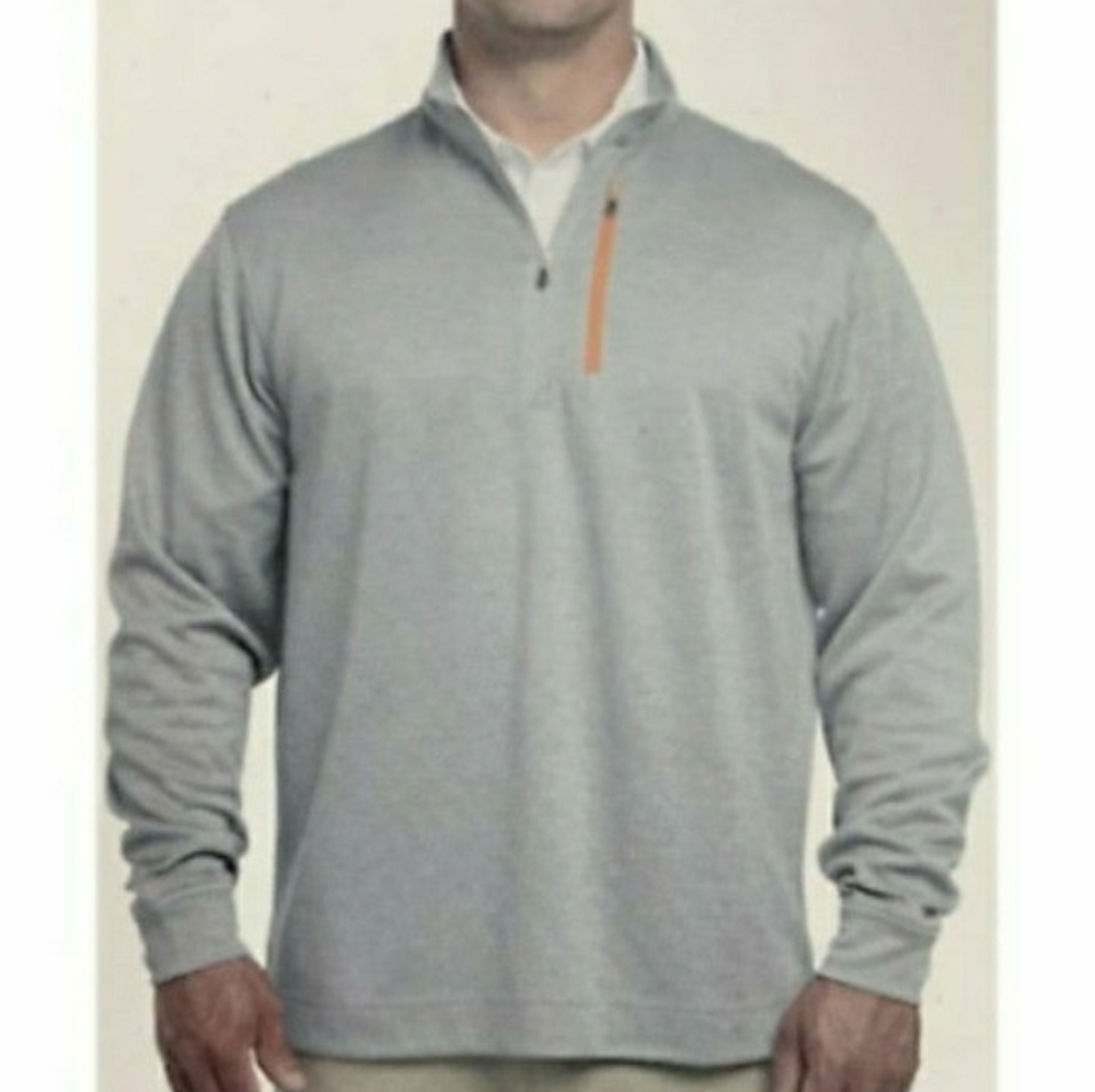 Bolle Men's Moisture Wicking Performance 1/4 Zip Pullover, Grey XXLarge.